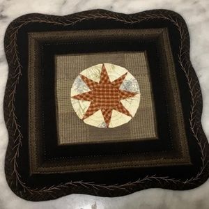 Japanese Quilt Table Topper/Candle Mat round/hand